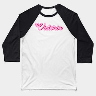 Victoria name pink heart Baseball T-Shirt